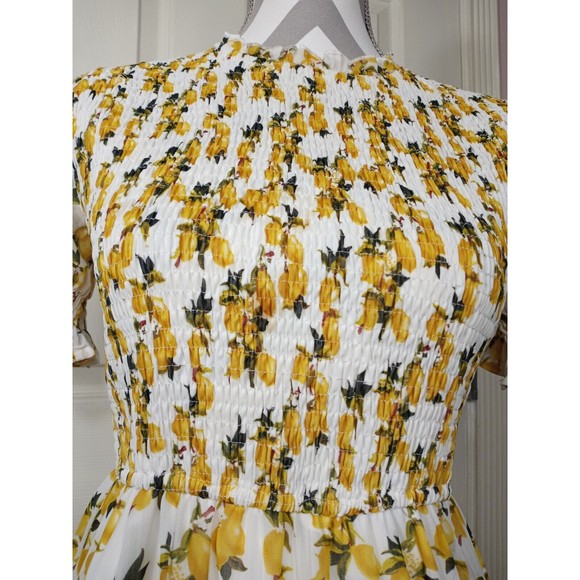 Ivy City Co Hollie Dress Lemon Floral Smocked Maxi Length S .Small - Picture 11 of 12